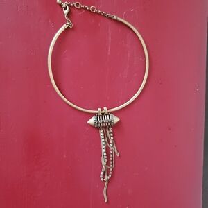Urban Outfitters Gold Choker Necklace with Tassel Details